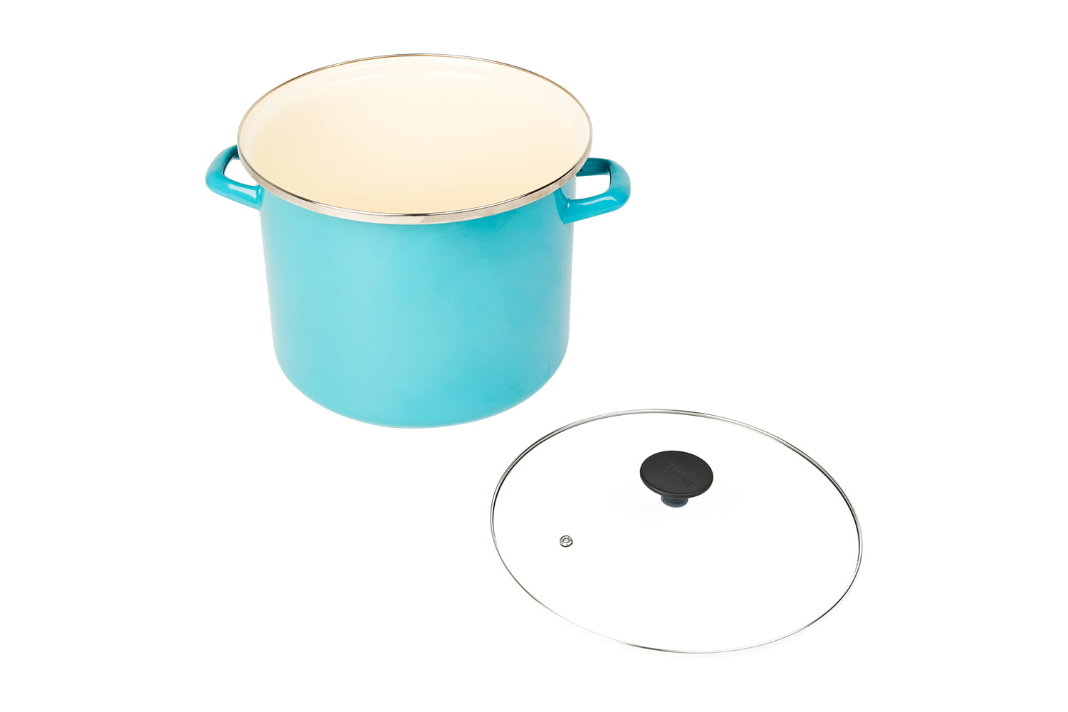 12qt/26cm Cookware Enameled lebes cum manubrio et operculo, XL magna, Proprium Nonstick