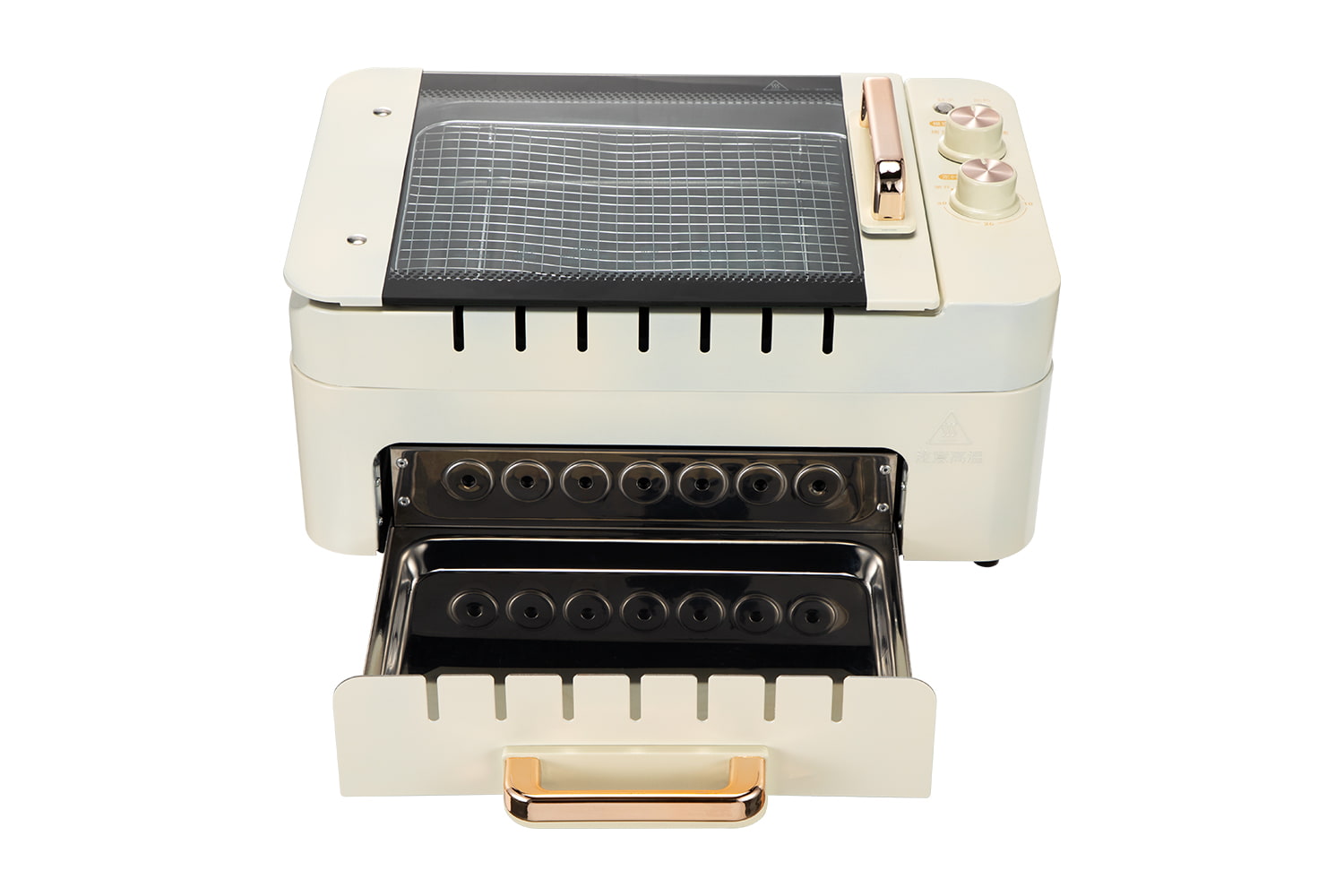 YYK-10JZ0 MULTIFUNCTIONAL BBQ Grill , Smokeless Indoor Electric Grill & Rotisserie , Non Lignum , duplex clibano stratum